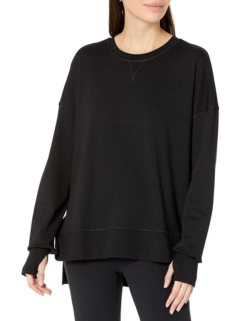 Black Sweaty Betty After Class Longline Sweatshirt