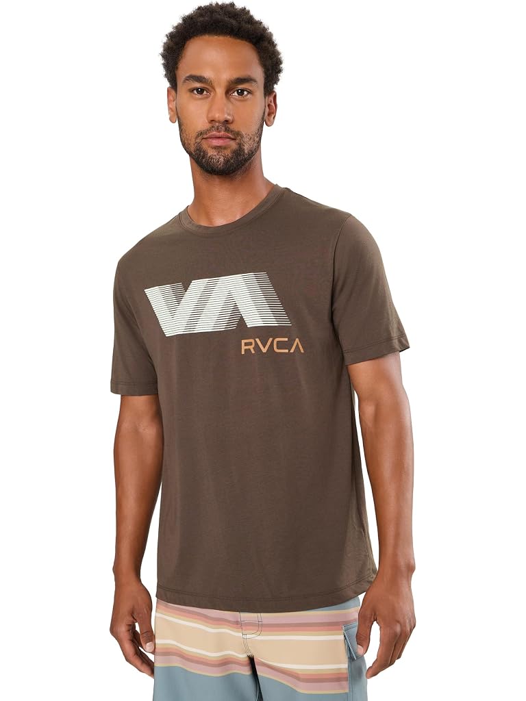 Brown RVCA VA Blur Short Sleeve