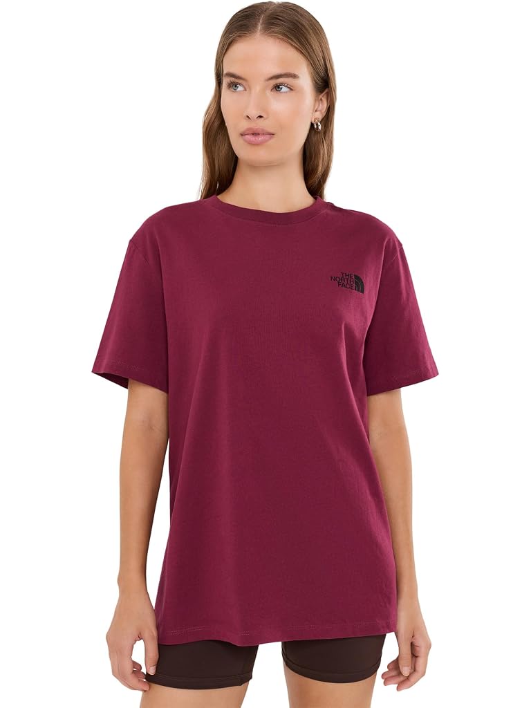 Burgundy The North Face Evolution Yosemite Oak Print Box NSE Relaxed Short Sleeve Tee