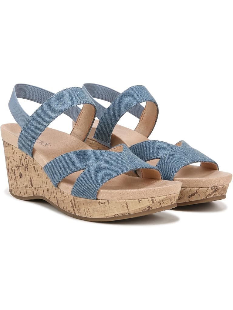 Blue LifeStride Danita Strappy Wedge Sandals