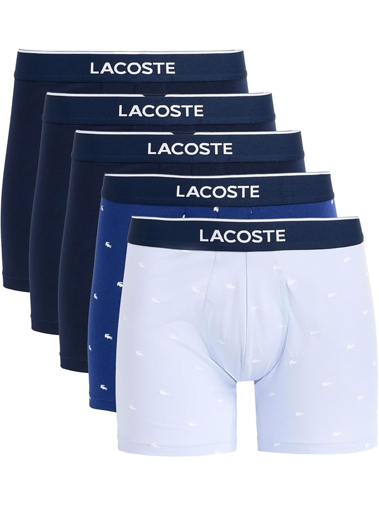 Navy Lacoste 5-Pack Boxer Briefs