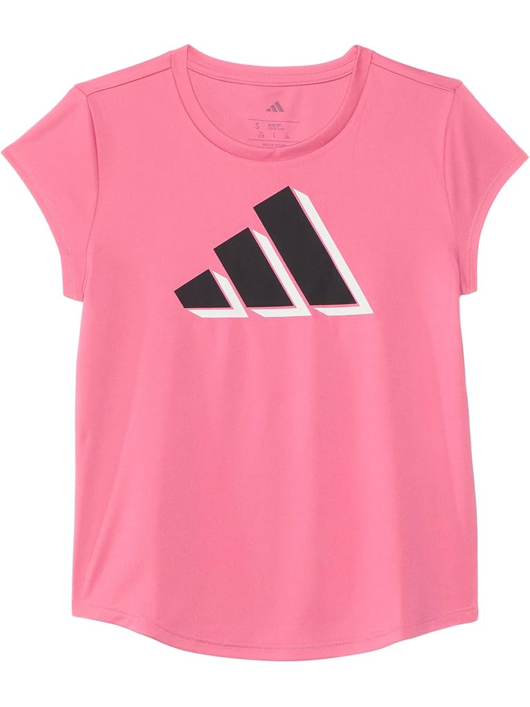 Pink adidas Cap Sleeve Poly Tee (Big Kid)
