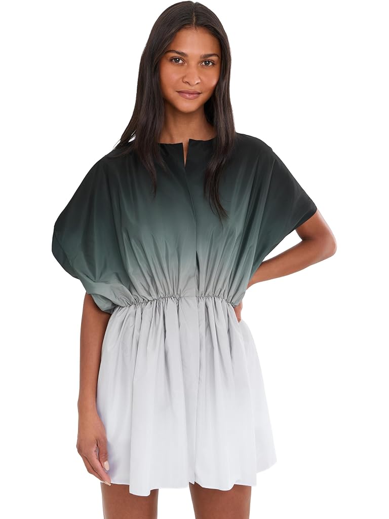 White Norma Kamali Super Oversized Sleeveless Flared Mini Dress