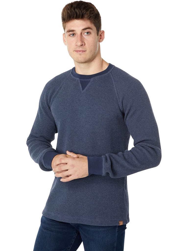 Blue L.L.Bean Signature Waffle Crew Regular