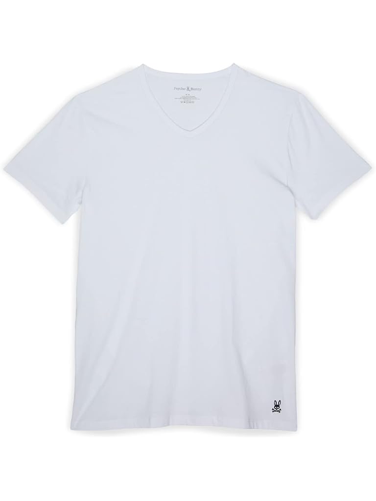 White Psycho Bunny 2-Pack V-Neck Underwear Tee