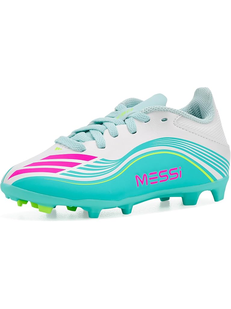 White adidas F50 MESSI League Firm Ground/Multi Ground Soccer Cleats (Little Kid/Big Kid)