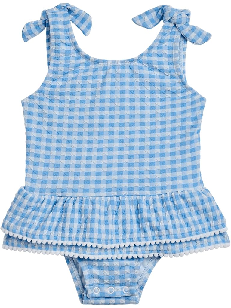 Blue Snapper Rock Seaside Gingham Skirt Swimsuit (Infant/Toddler/Little Kid)