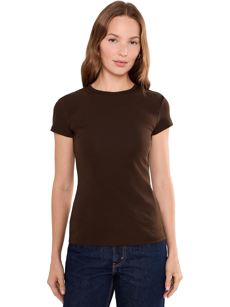Brown Lauren Ralph Lauren Stretch Cotton Tee