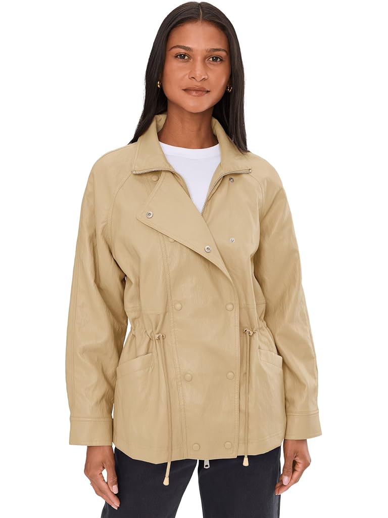 Orange Avec Les Filles Anorak With Waist Drawstring