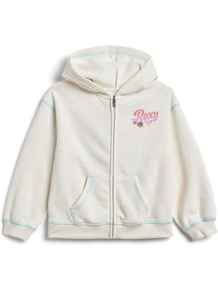 White Roxy Coastal Cruiser Zip Hoodie (Big Kid)