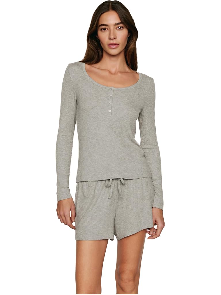 Gray Eberjey Dream Rib Longsleeve Henley
