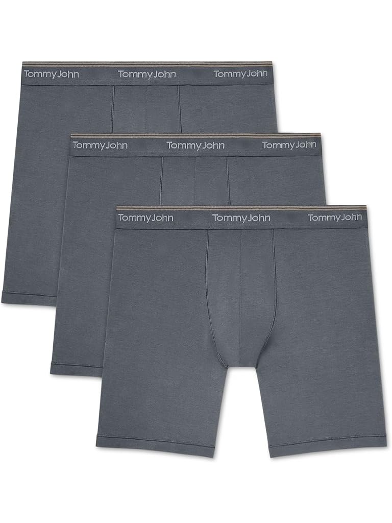Gray Tommy John Ultra Soft Flex 6" Boxer Brief 3-Pack