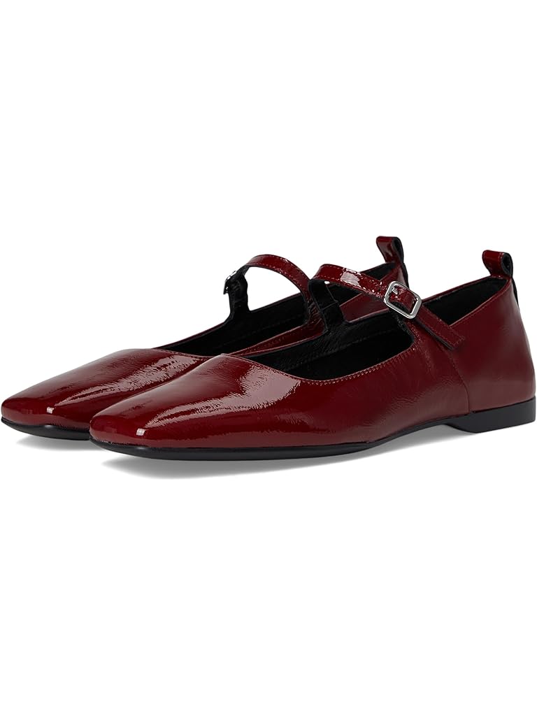 Red Vagabond Shoemakers Delia Patent Leather Mary Jane Flat
