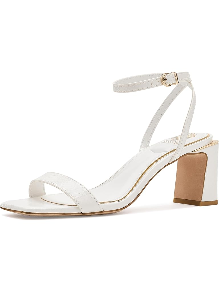 White Lucky Brand Hamda Ankle Strap High Heel Sandals