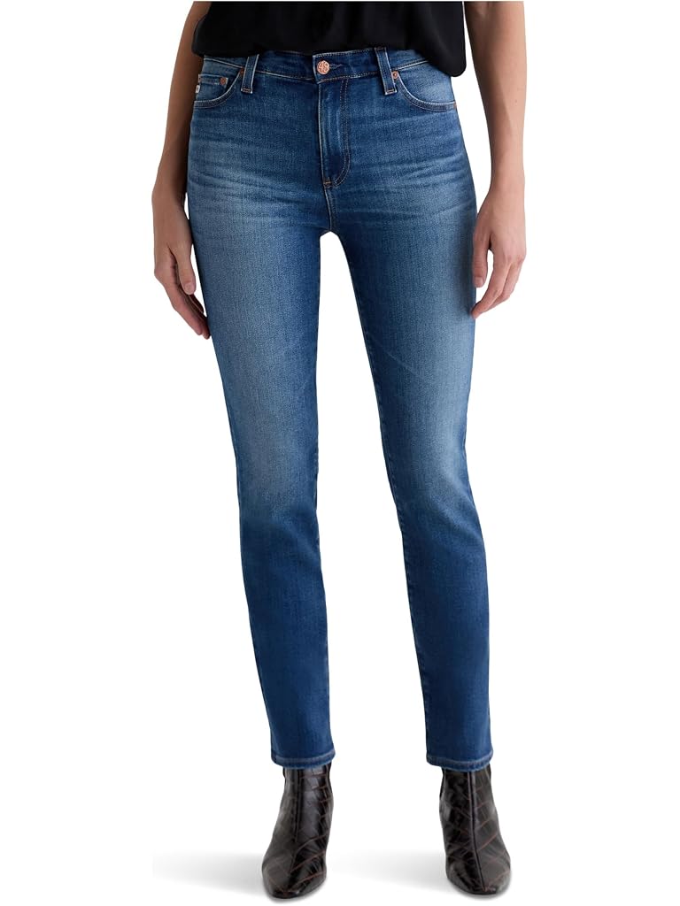 Blue AG Mari Mid Rise Slim Straight Jean In 12 Years Assumption
