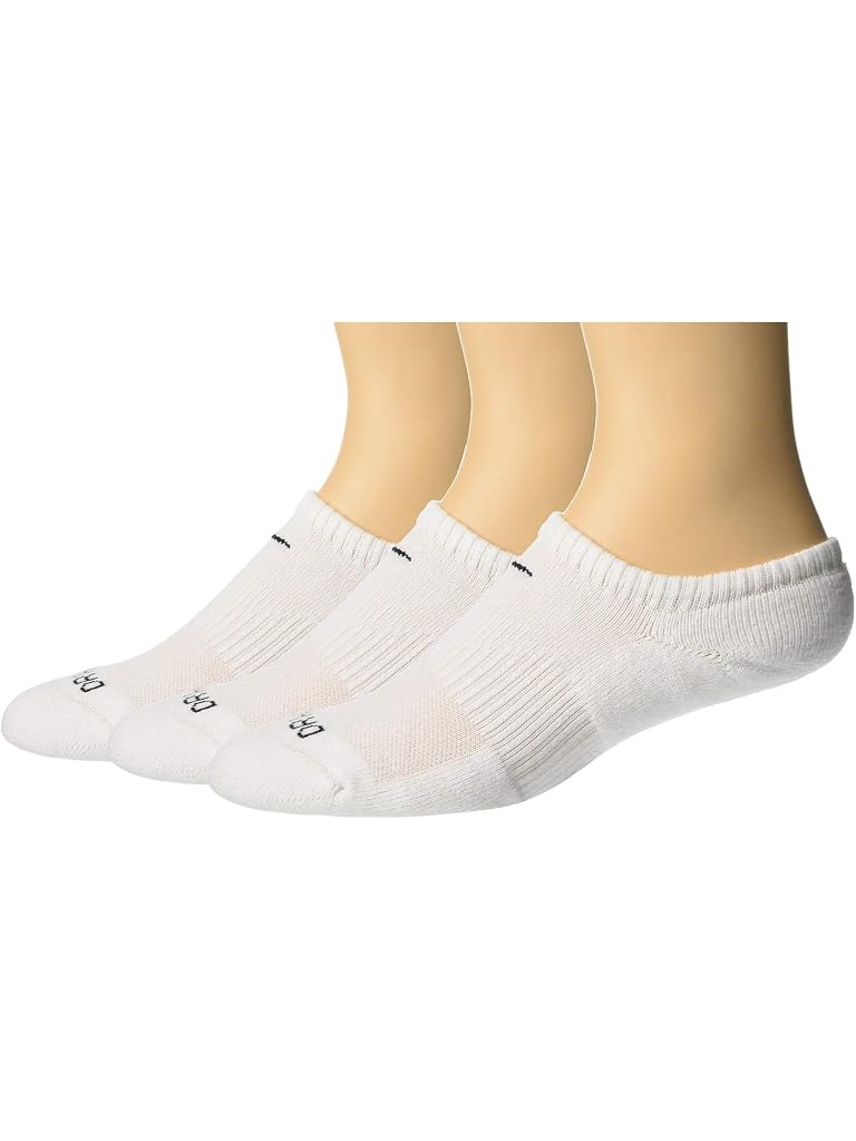 White Nike Everyday Plus Cushion No Show Socks 3-Pair Pack