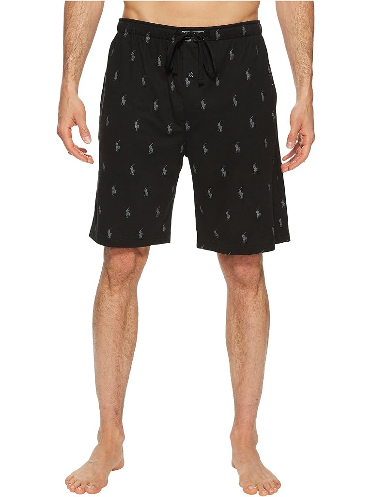Black Polo Ralph Lauren Knit Sleep Shorts