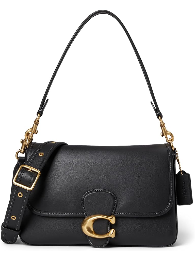 Black COACH Soft Calf Leather Tabby Shoulder Bag