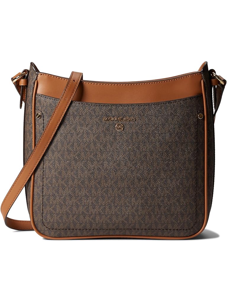 Brown Michael Kors Jet Set Charm Large North/South Top Zip Crossbody