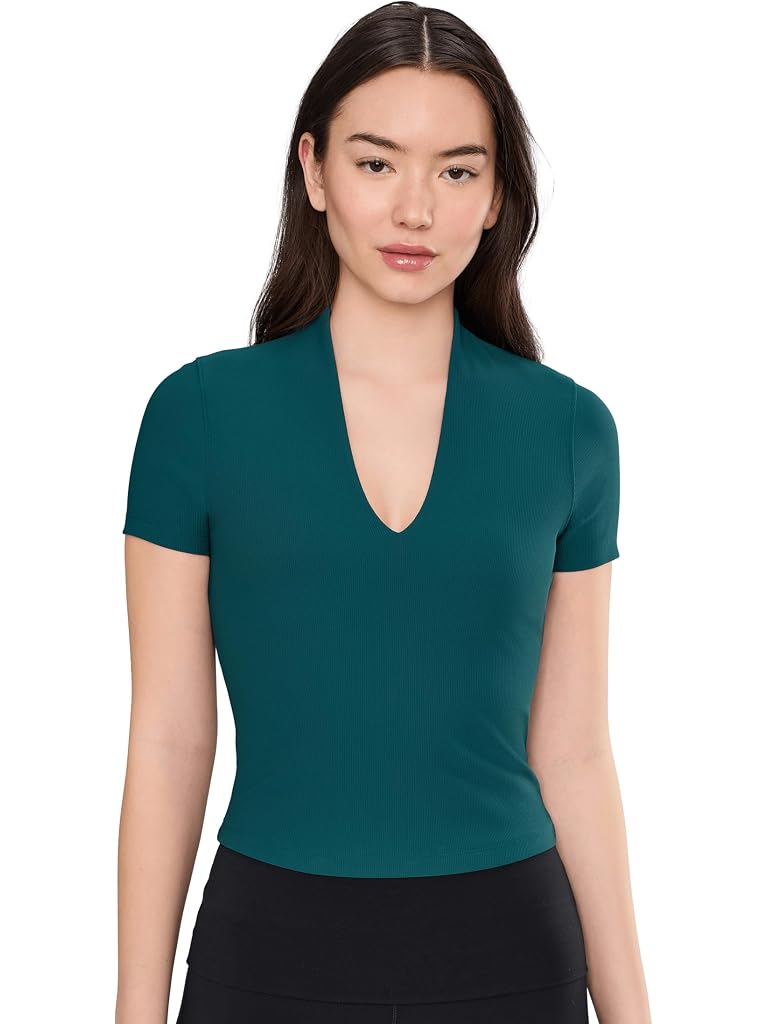 Green TravisMathew Moveknit Rib Limitless Top