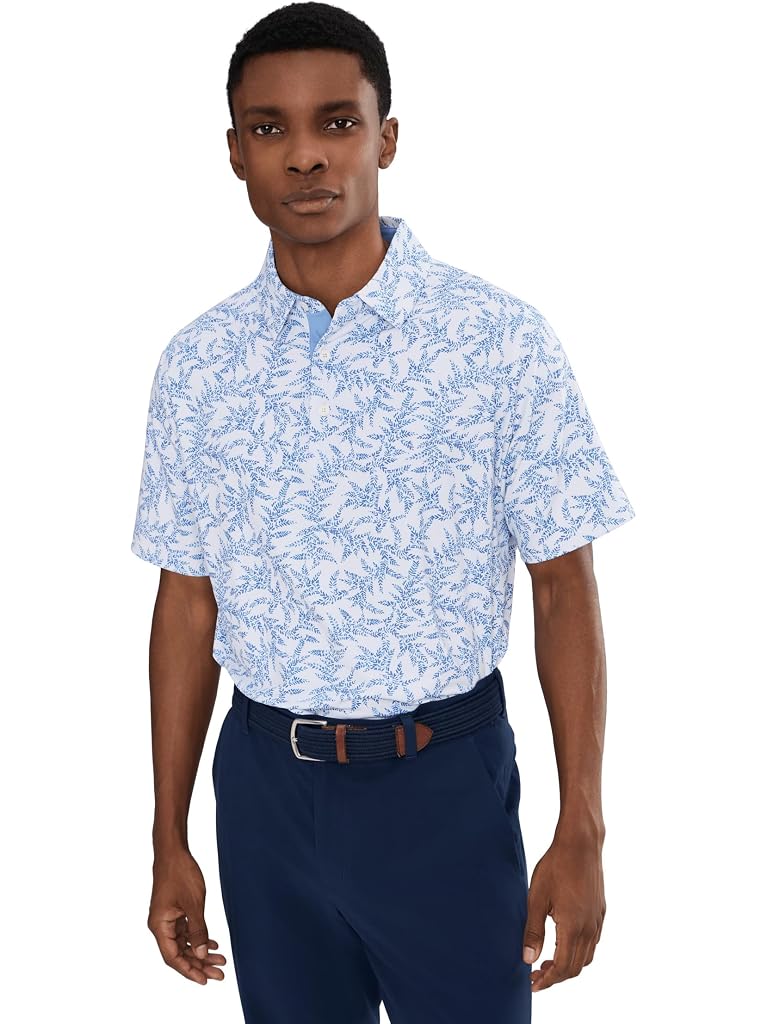 Blue Callaway Chev Botanical Print Polo