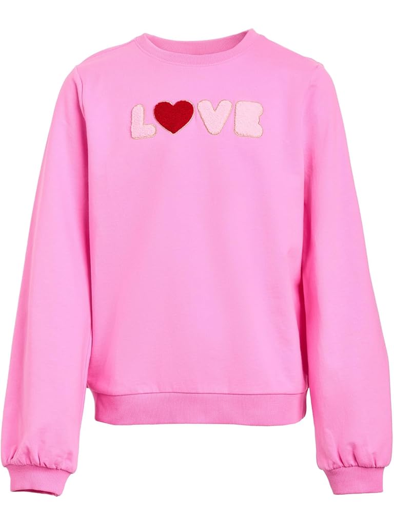 Pink Janie and Jack Love Sweatshirt (Toddler/Little Kid/Big Kid)