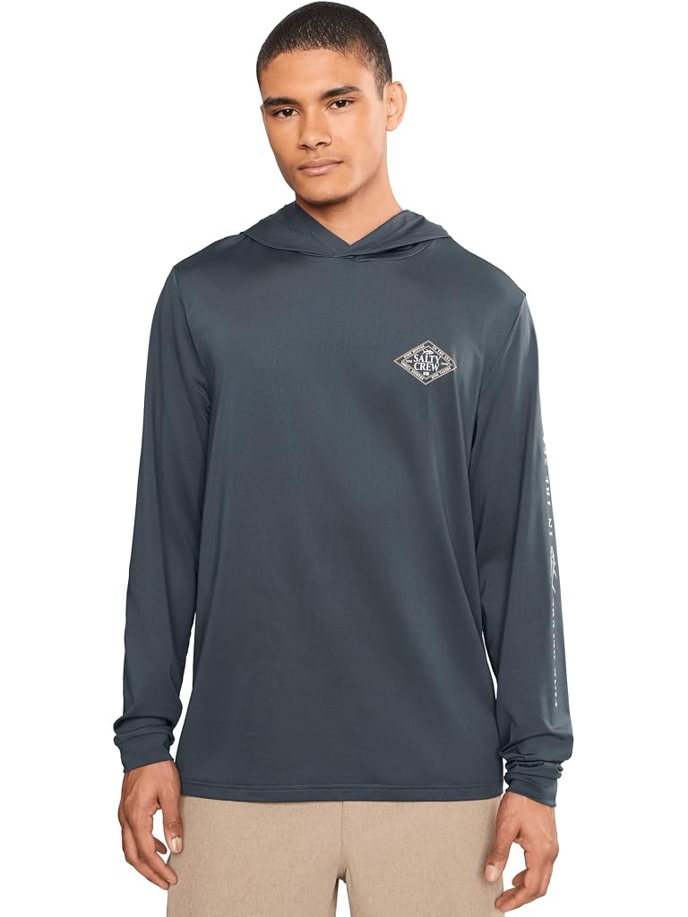 Black Salty Crew Iconic Hood Sunshirt