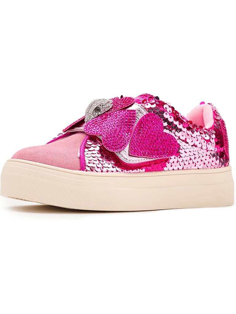 Pink Kurt Geiger London Mini Laney Heart Strap (Little Kid/Big Kid)