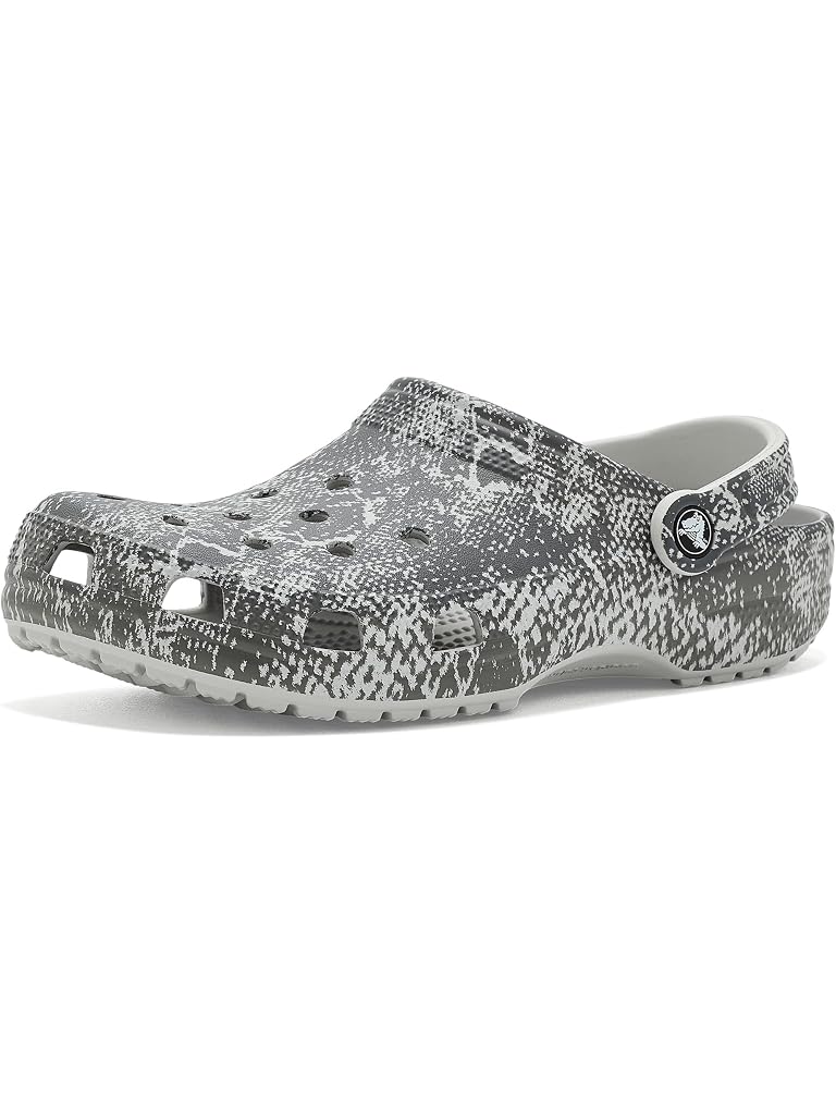 Gray Crocs Classic Animal Print Clog