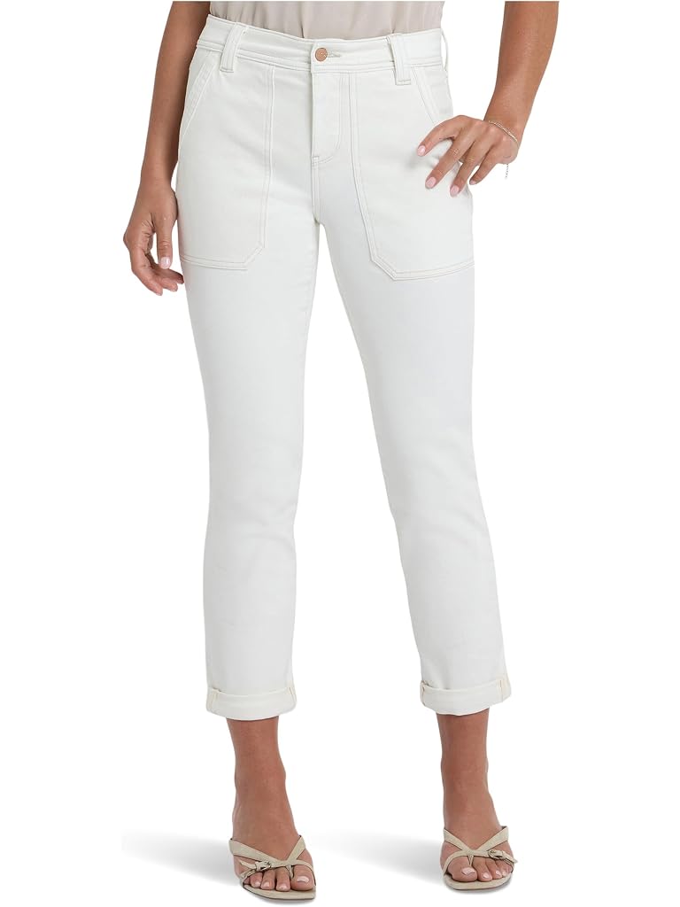 White NYDJ Margot Girlfriend in Vintage White