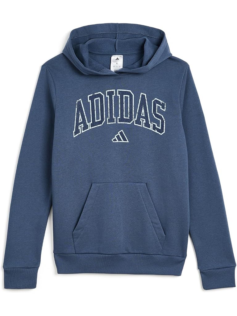 Pink adidas Collegiate Arch Fleece Hooded Pullover (Big Kid)