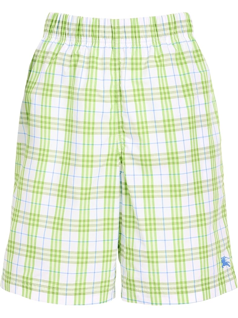 Green Burberry Felix Check Shorts (Little Kid/Big Kid)