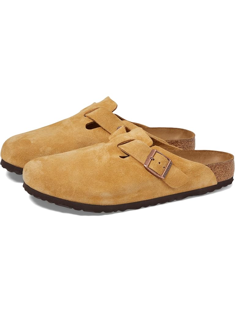 Khaki Birkenstock Boston Clog - Suede (Unisex)