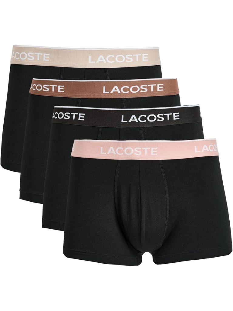 Black Lacoste 5-Pack Logo Trunks