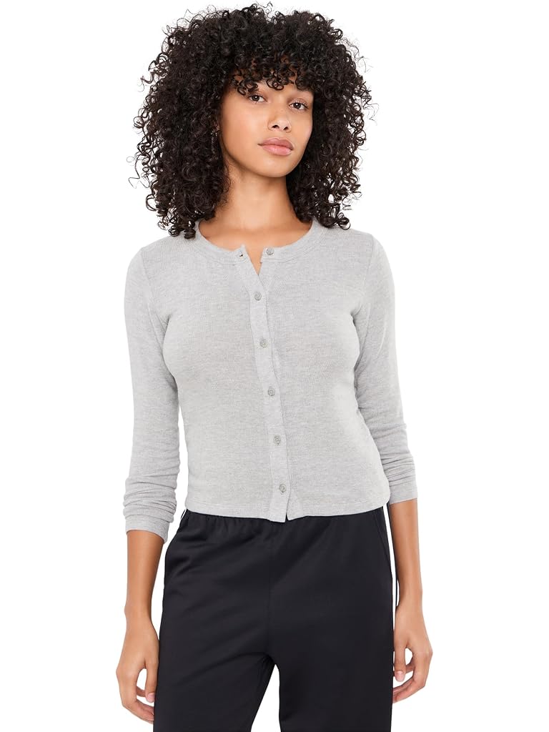Gray Beyond Yoga Luxelayer Fitted Cardigan
