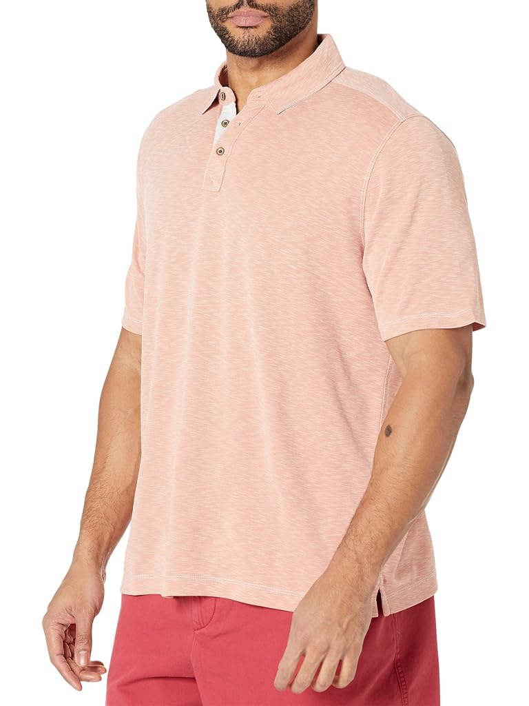 Orange Johnston & Murphy Vintage Slub Polo