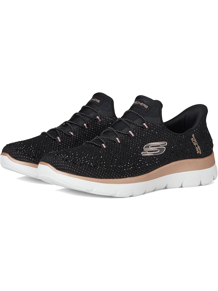 Black SKECHERS Summits Brilliant Shine Hands Free Slip-INS