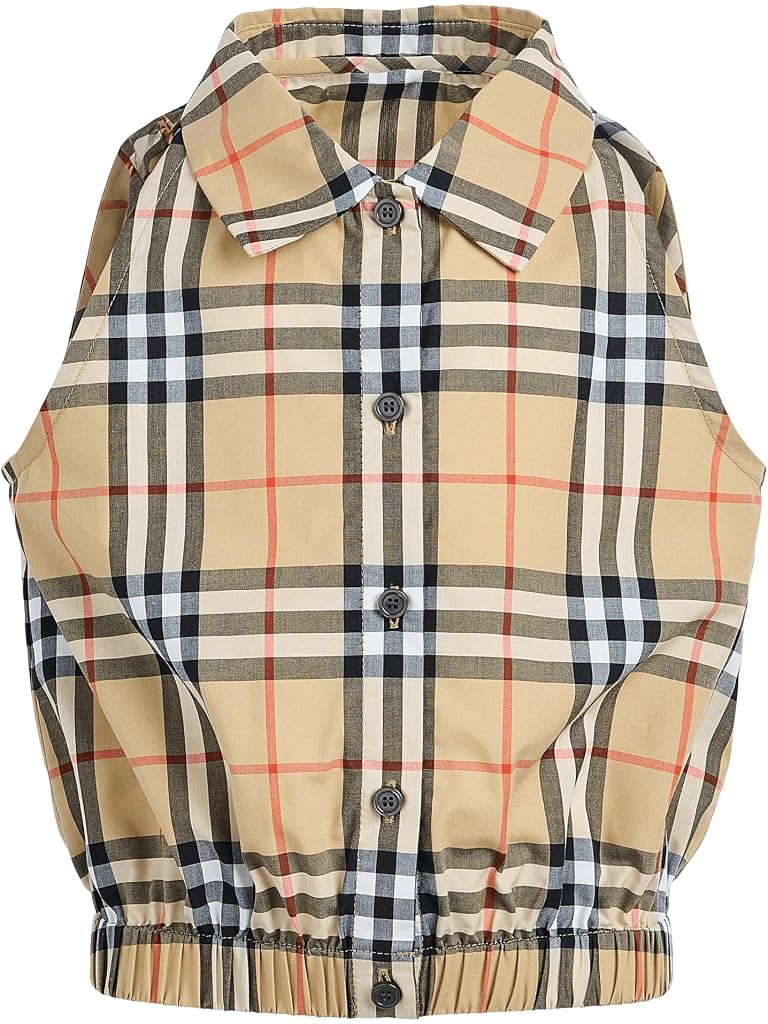 Multi Burberry Mabel Check Button Top (Little Kid/Big Kid)