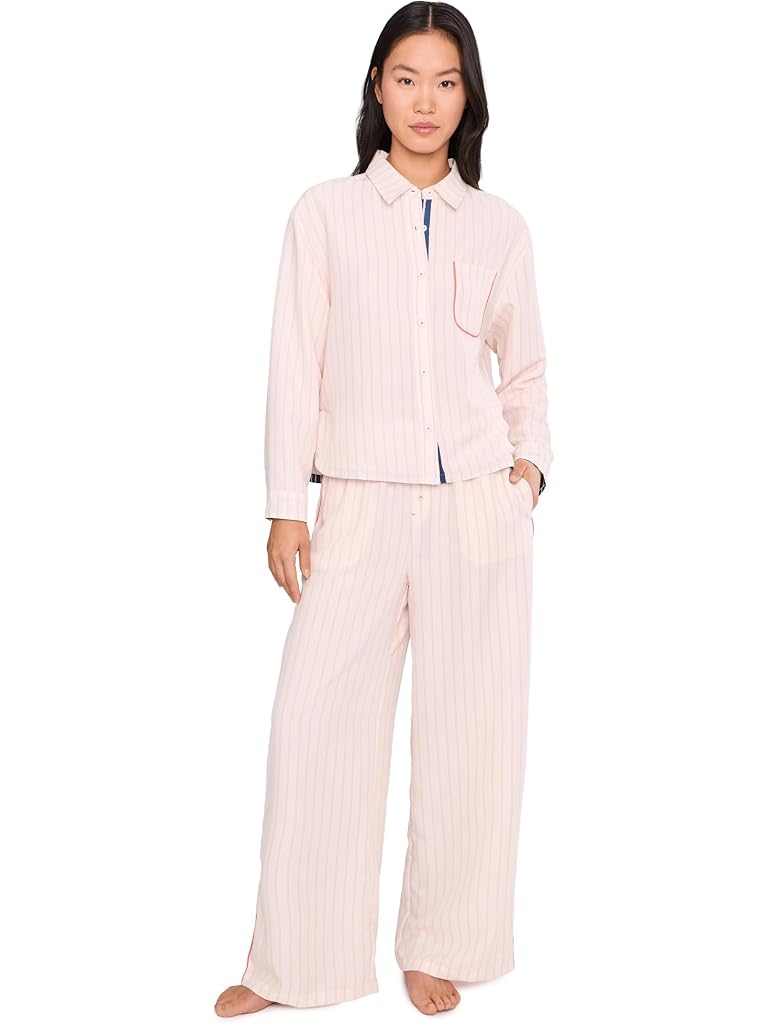 Pink HONEYDEW Brunch Date Long PJ Set