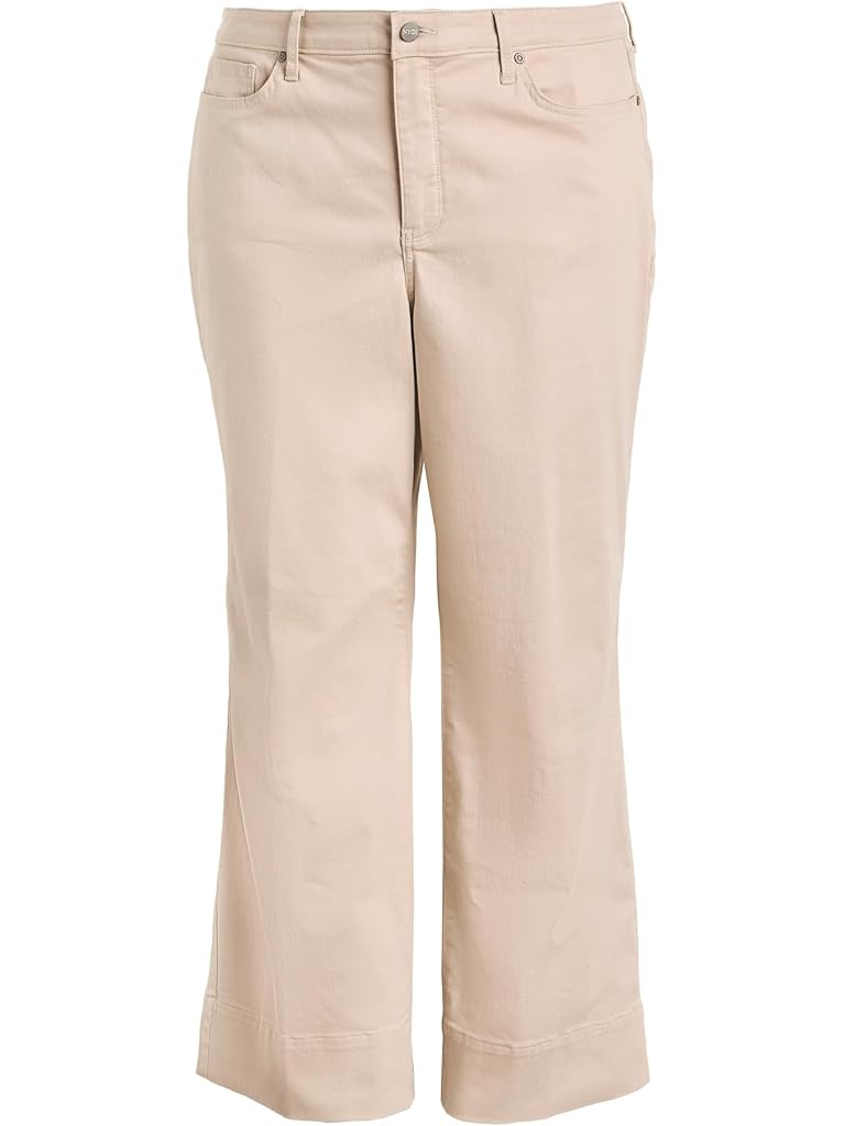 Khaki NYDJ Plus Size Teresa Ankle Jeans in Feather