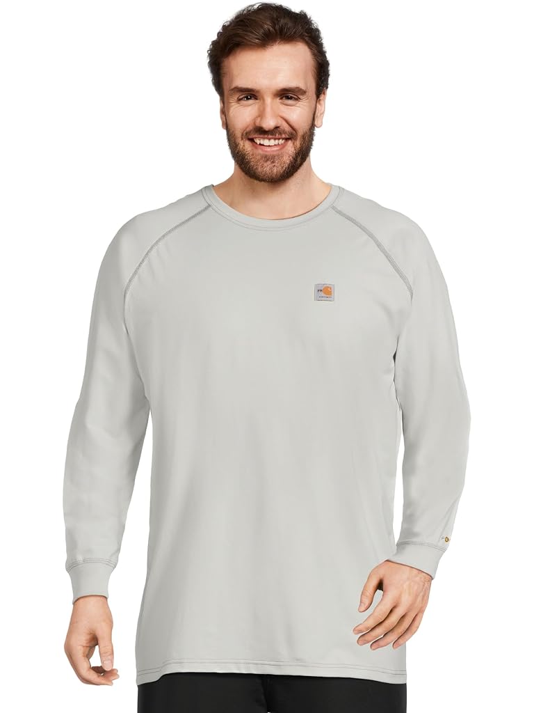 Gray Carhartt Big & Tall Flame-Resistant Force Long Sleeve T-Shirt