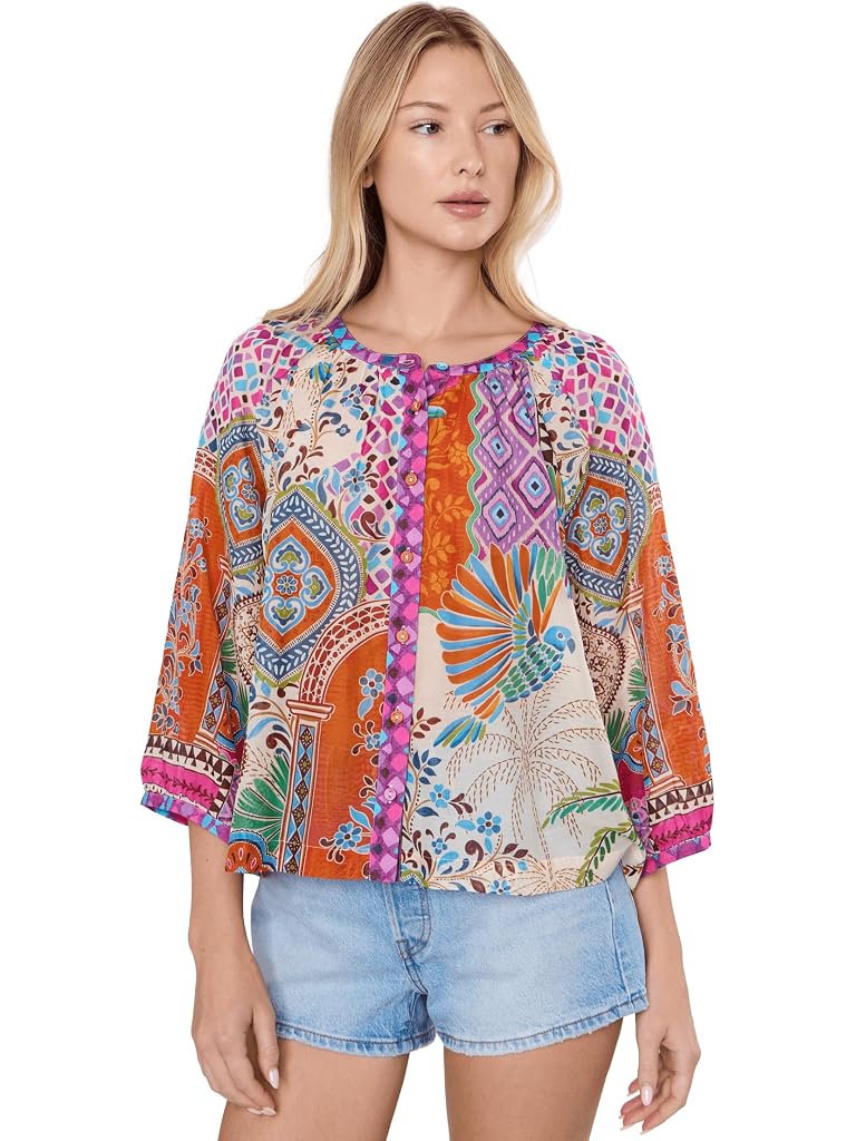 Multi Johnny Was Michaella Peasant Blouse - Avelar