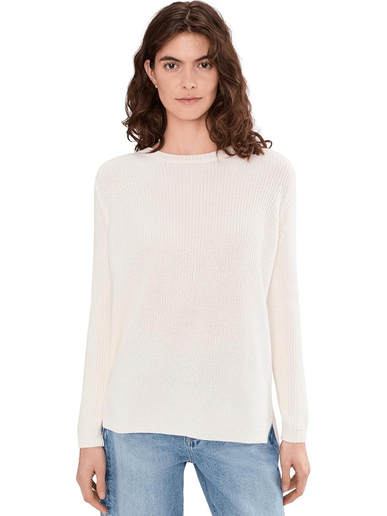 White 525 america Emma Crew Neck Shaker Sweater