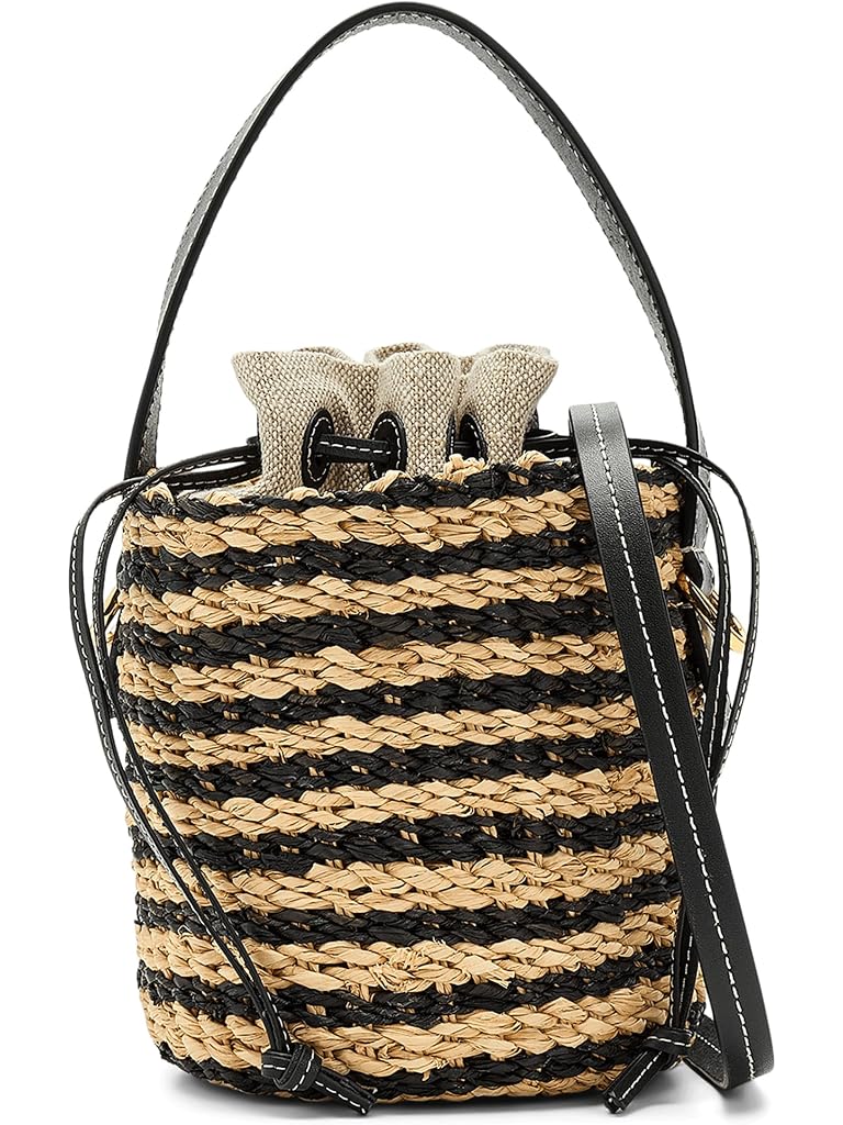 Black Madewell Mini Straw Basket Bag