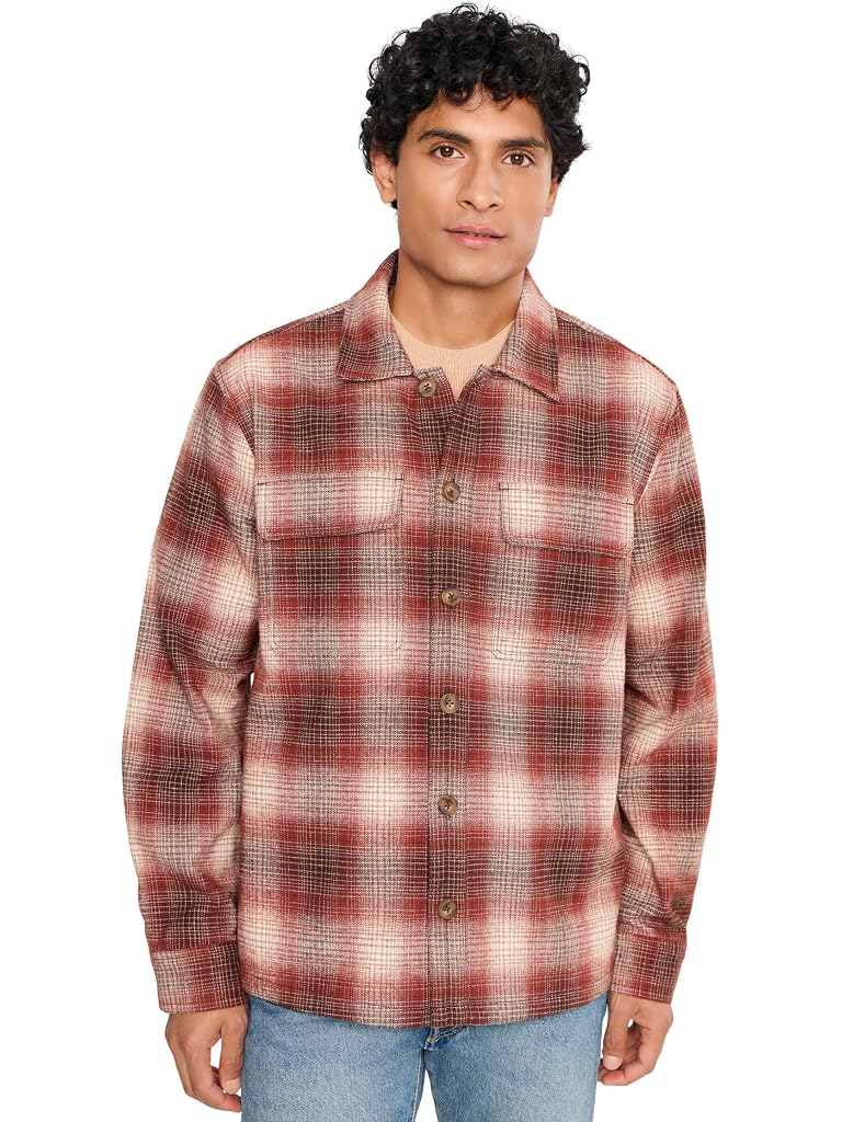 Red Liverpool Los Angeles Flap Pocket Over Shirt
