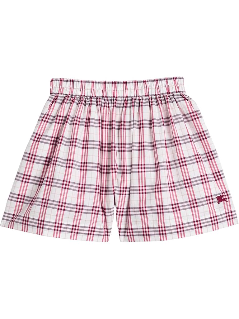 Purple Burberry Marcy Check Shorts (Little Kid/Big Kid)