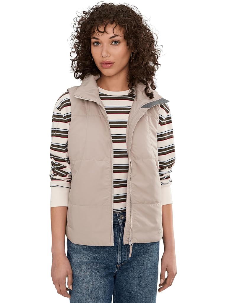 Beige L.L.Bean Old Port Puffer Vest