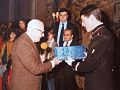 Il presidente della Repubblica Sandro Pertini riceve lo spadino della Nunziatella (1983)