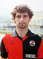 Bruno Caneo indossa una maglia col "gallinaccio" (anni 1980)
