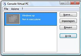 Virtual PC 2007 su Windows Vista